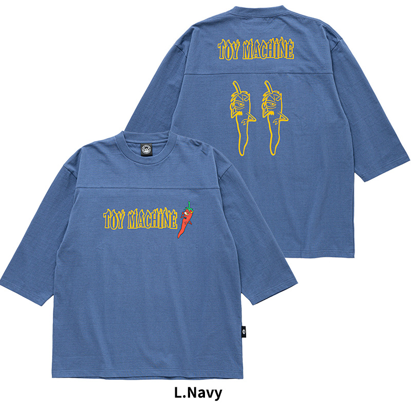 TOY MACHINE（トイマシーン） メンズ プリント 7分袖Tシャツ ペッパー