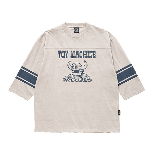 トイマシーン メンズ プリント 7分袖Tシャツ TOY MACHINE デス モンスター フットボールTシャツ 7分袖 トップス tmpflt21 | TOY MACHINE | 03