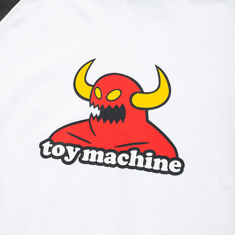 TOY MACHINE（トイマシーン） メンズ プリント ラグラン7分袖Tシャツ