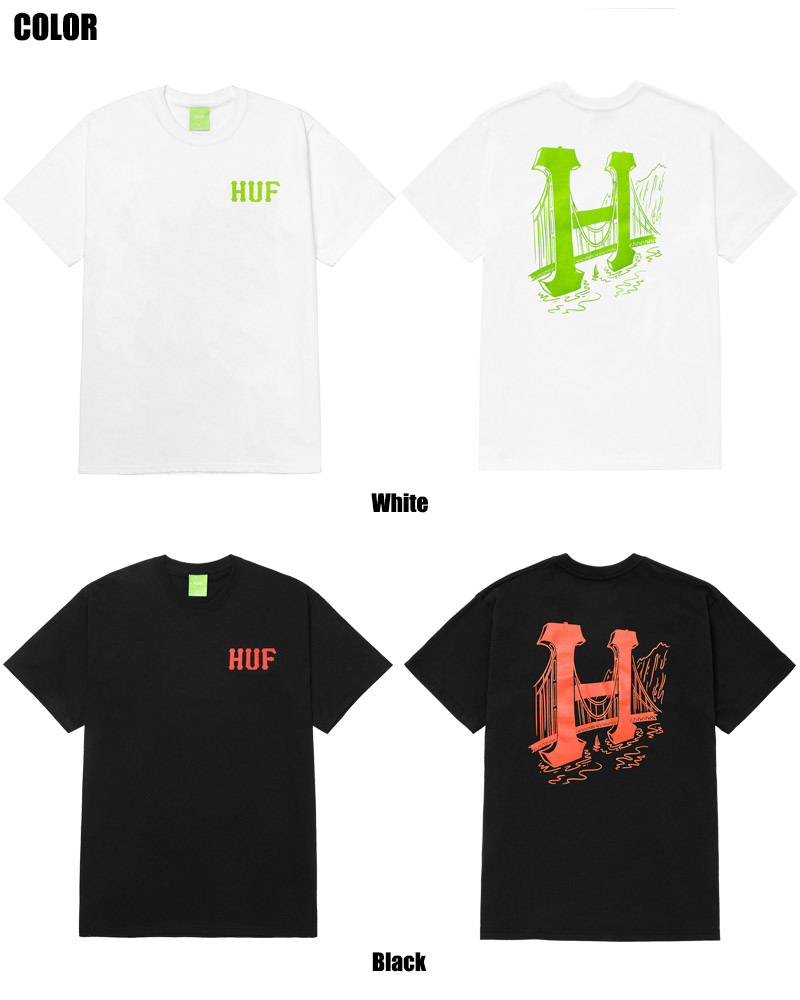 人気!!【HUF】GOLDEN GATE CLASSIC H S/S TEE Tシャツ ロゴ 優待価格