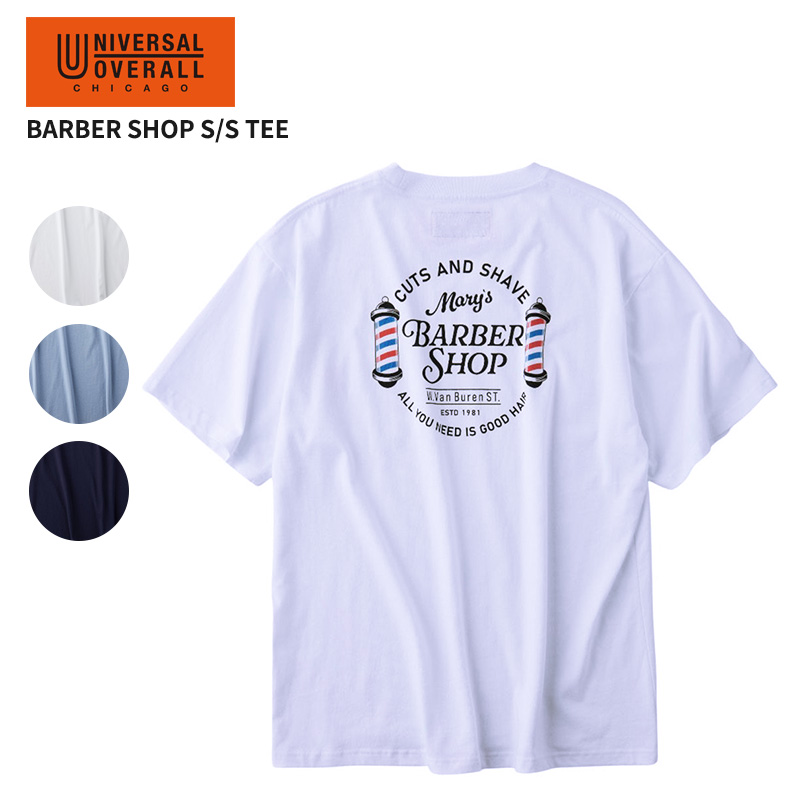 UNIVERSAL OVERALL（ユニバーサルオーバーオール） 半袖Tシャツ BARBER