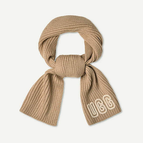UGG チャンキー クラフテッド リブ スカーフ ニットマフラー ベージュ UGG（アグ） レディース ニットマフラー チャンキー クラフテッド リブ