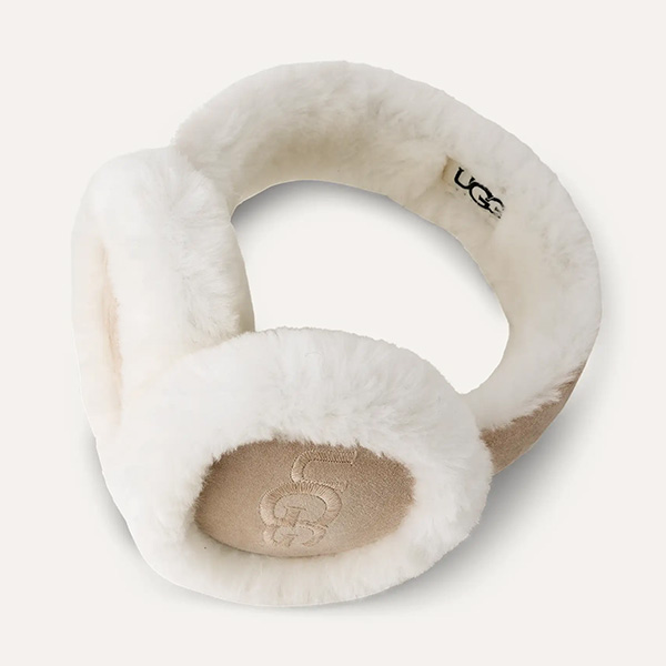 UGG 耳あて アイボリー 新品 UGG（アグ） レディース イヤーマフ 耳あて シープスキン エンブロイ