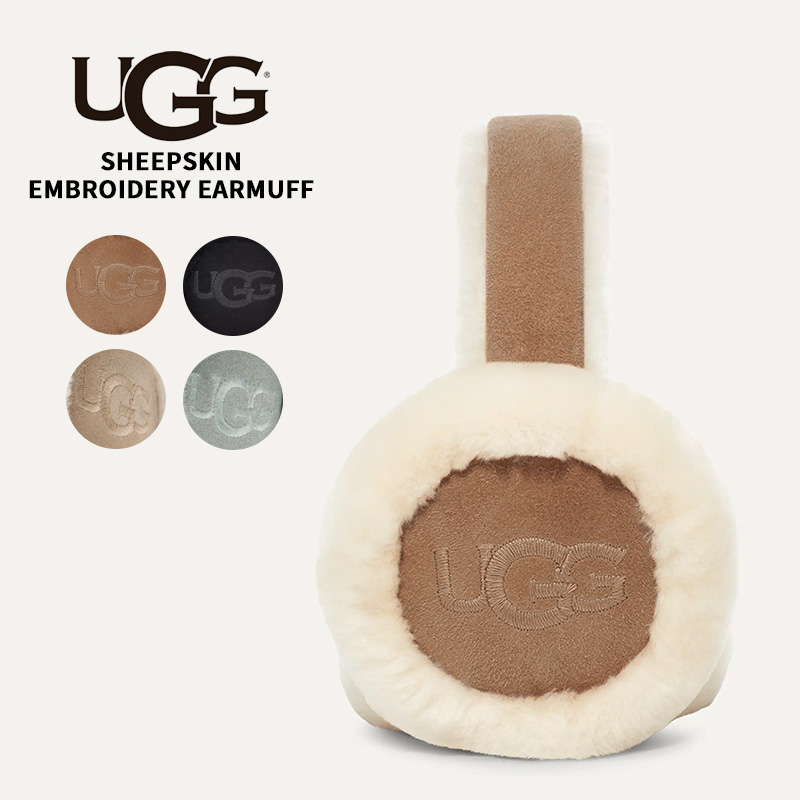 UGG（アグ） レディース イヤーマフ 耳あて シープスキン エンブロイ