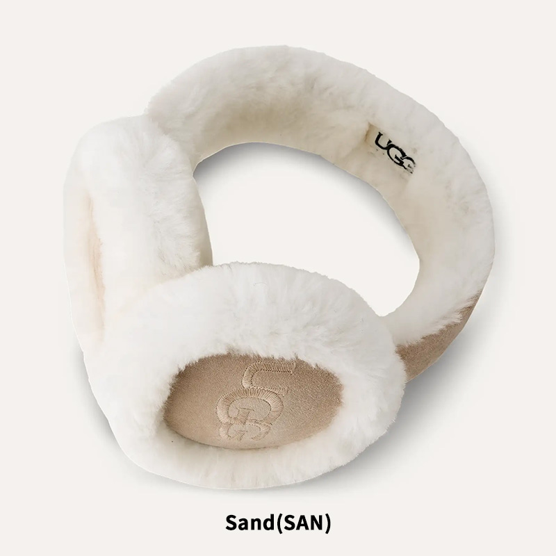 未使用★UGGイヤーマフ★ UGG（アグ） レディース イヤーマフ 耳あて シープスキン エンブロイ