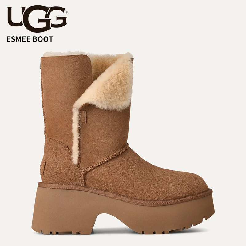 UGG　完売　厚底スウェードブーツ UGG（アグ） スエード 厚底 ムートンブーツ Classic Ultra Mini New