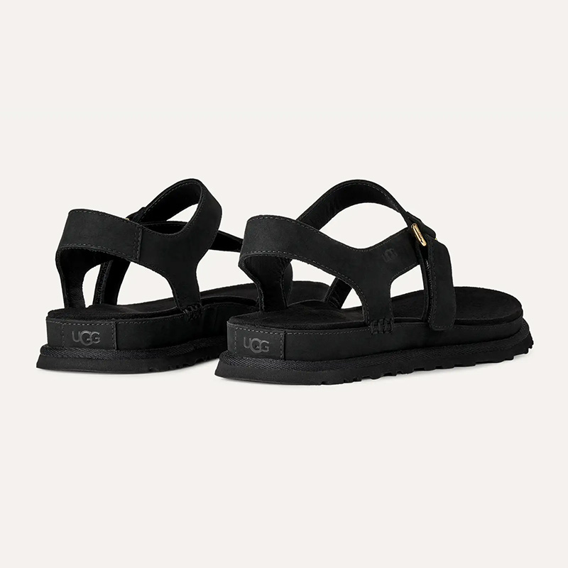 25,300円アパルトモン購入！UGG レザー ストラップ サンダル ブラック UGG（アグ） レディース サンダル ゴールデンゲイズ トゥポスト Womens