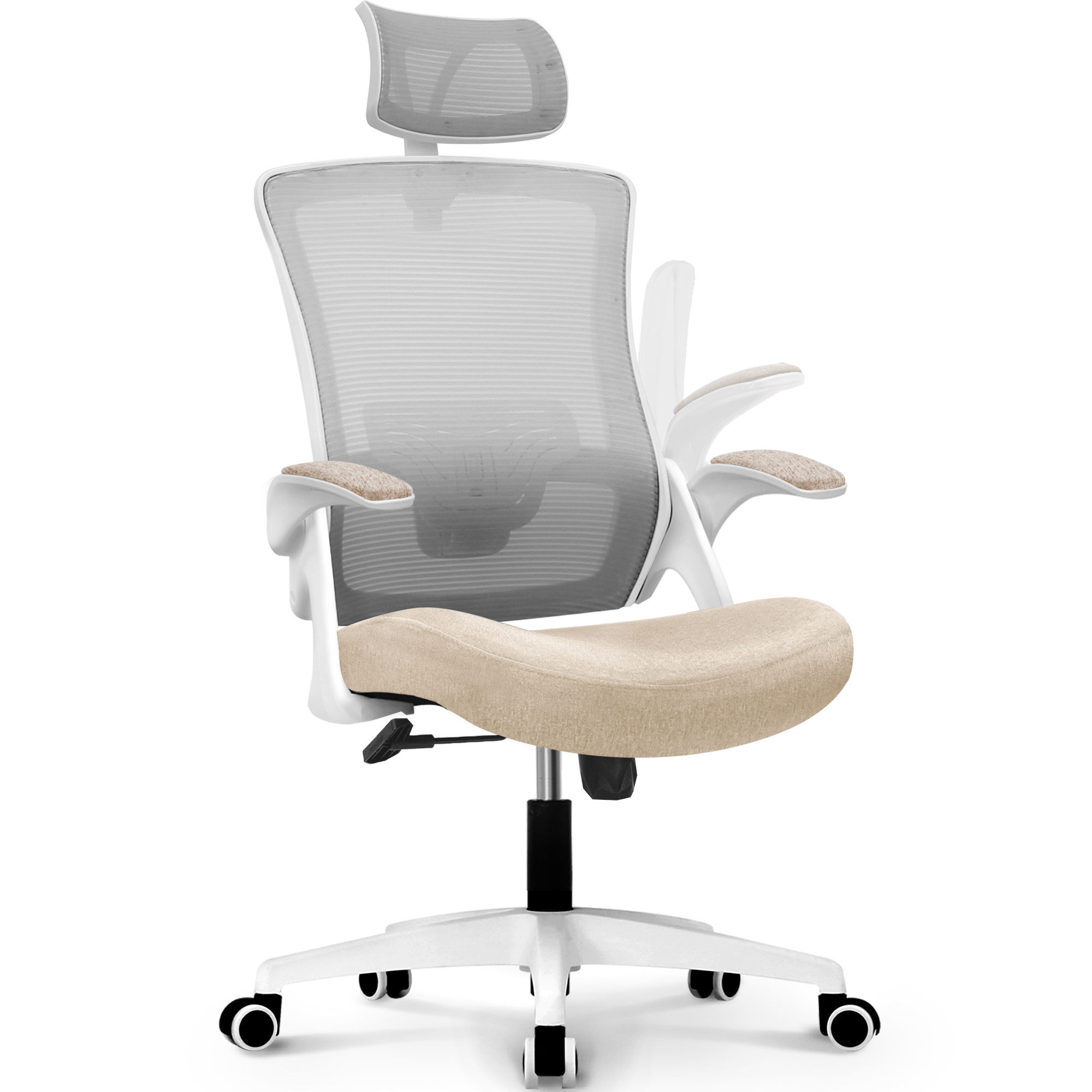 オフィスチェア ヘッドレスト付 跳ね上げ式 メッシュチェア デスクチェア 学習 勉強椅子 在宅椅子 テレワーク 腰痛防止 ランバーサポート ロッキング 4色 DBS-H｜neochair｜04