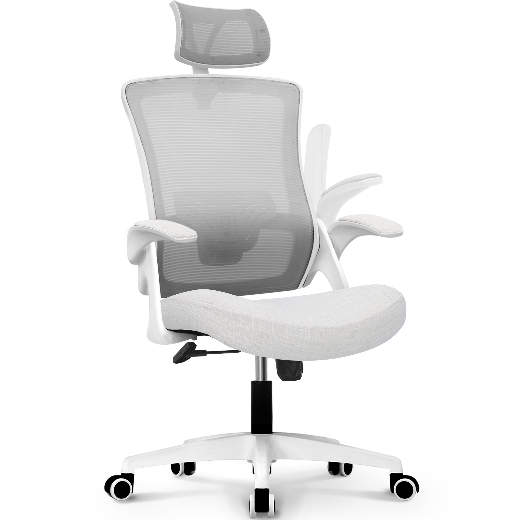 オフィスチェア ヘッドレスト付 跳ね上げ式 メッシュチェア デスクチェア 学習 勉強椅子 在宅椅子 テレワーク 腰痛防止 ランバーサポート ロッキング 4色 DBS-H｜neochair｜05