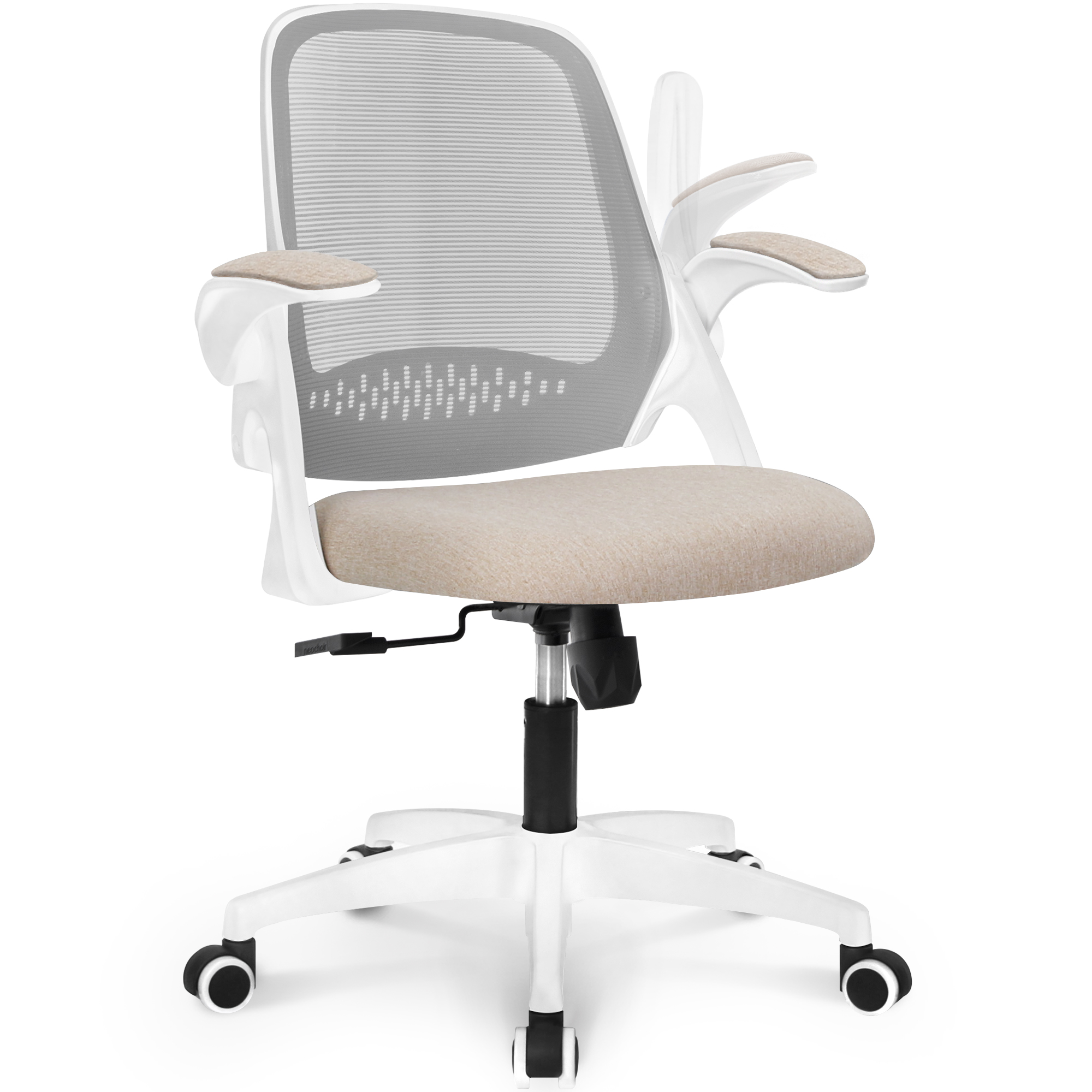 オフィスチェア 跳ね上げ式 座面高さ40cm 省スペース メッシュチェア デスクチェア 学習 勉強椅...