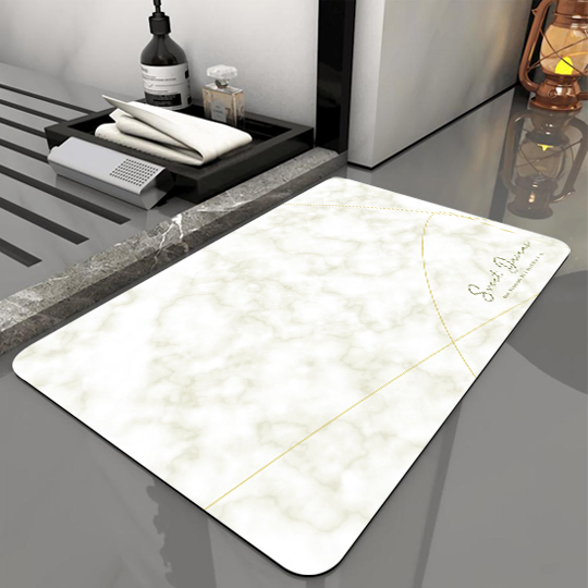 Mirx 柔らか5mm厚 珪藻土バスマット (70×50cm 大判) 吸水 速乾 珪藻土