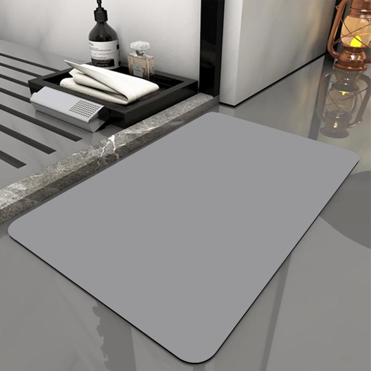 Mirx 柔らか5mm厚 珪藻土バスマット (60×40cm 小判) 吸水 速乾 珪藻土