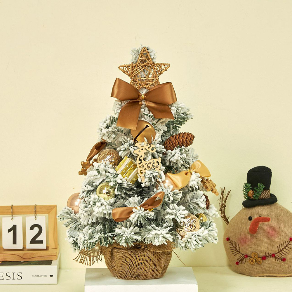 クリスマスツリー 卓上 45cm 北欧 ミニツリー オーナメントセット LED