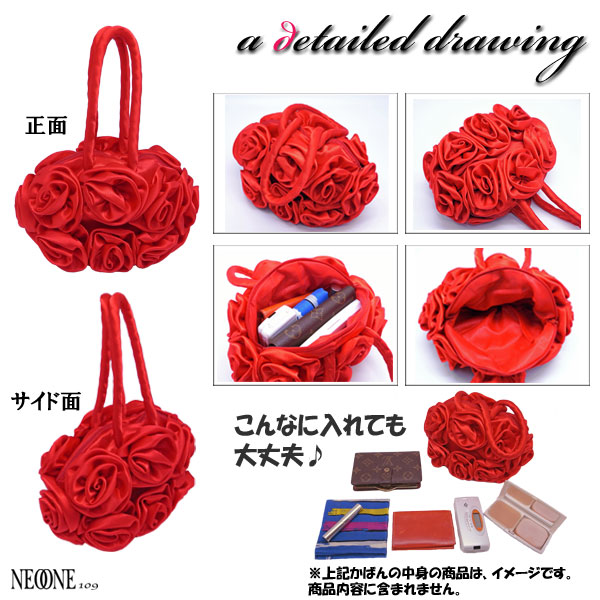 並行輸入品】 パーティーバッグ ローズ バラ クラッチバッグ 結婚式