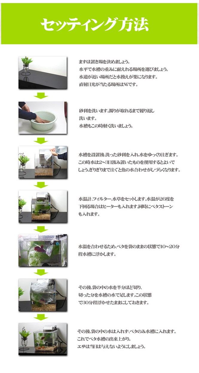 アクアリウム 用品 ベタ飼育セット ベーシック 水槽タイプ 水槽セット 飼育セット Www Supersport Tn