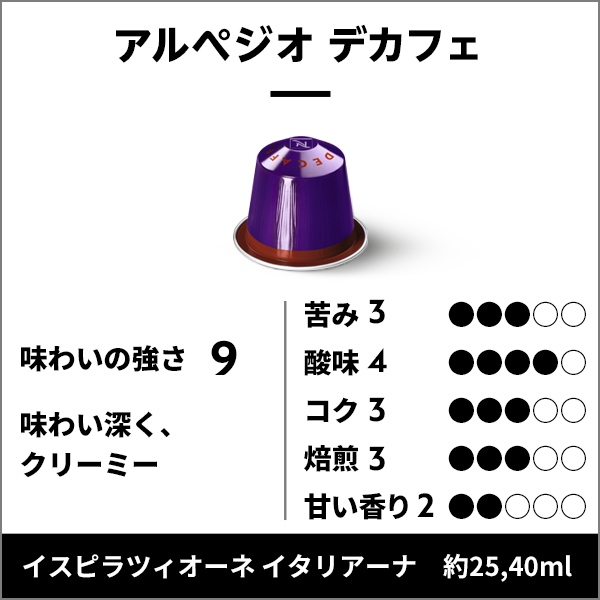 公式 ネスプレッソ デカフェ コーヒーセット 4種(50カプセル) オリジナル(ORIGINAL)専用カプセル 関連画像2