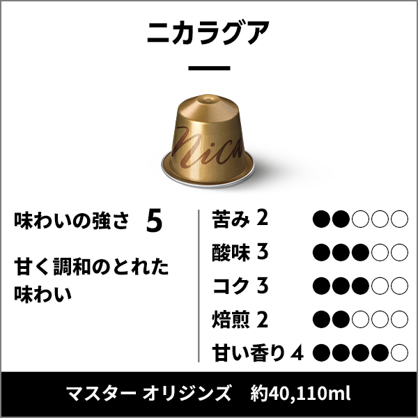 公式 ネスプレッソ マスター オリジンズ コーヒーセット 4種(40カプセル)オリジナル(ORIGINAL)専用カプセル 関連画像4