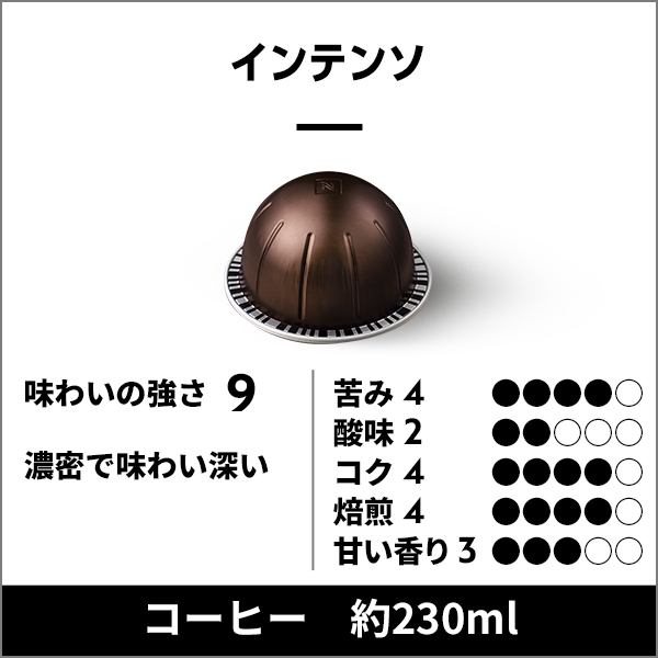 公式 ネスプレッソ インテンソ(マグ:230ml)4本セット(40カプセル)ヴァーチュオ (VERTUO) 専用カプセル 関連画像1