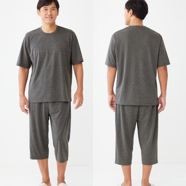 【一般医療機器】パジャマ メンズ 半袖 リカバリーウェア 春夏用 リカバリーケア Tシャツ Uネック 疲労回復 肩こり 腰痛 ルームウェア クルーネック 磁気 ギフト |  | 12