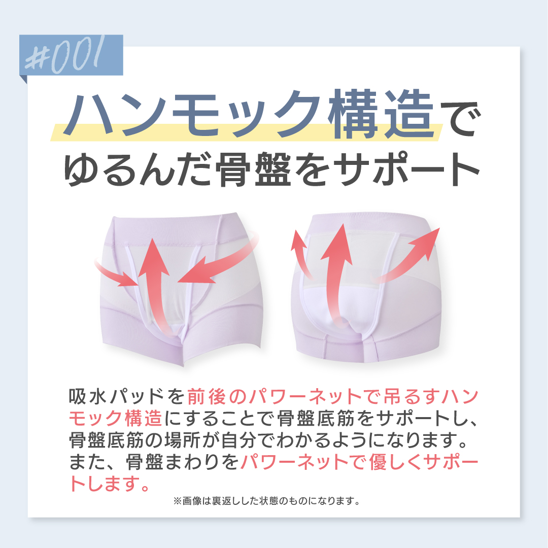 CERVIN（セルヴァン） 骨盤底筋サポートショーツ 2色組 吸水ショーツ