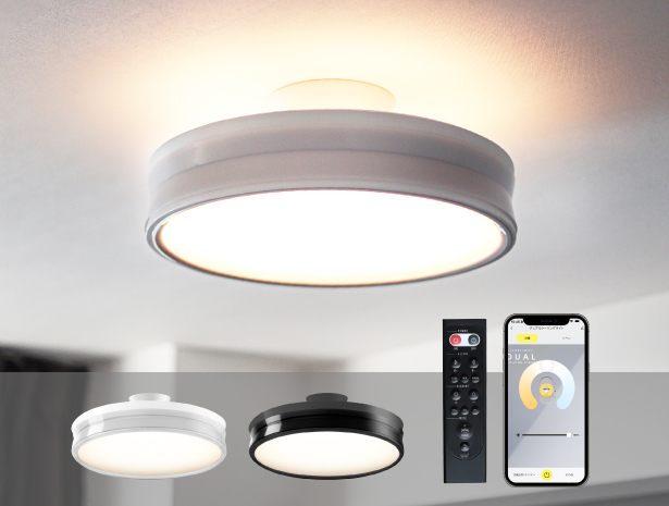 デュアルシーリングライト LED おしゃれ 2024年新製品 エジソンスマート 12畳用 調光調色 モダン 北欧 リモコン付き スマホ 天井 間接照明器具 WiFi アレクサ