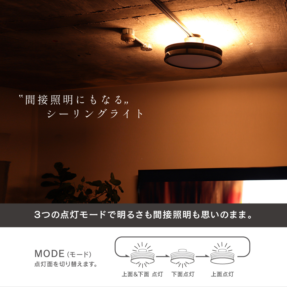 エジソンスマート LED デュアルシーリングライト ブラック 12畳 調光調色 Edison Smart（エジソンスマート） LED デュアルシーリングライト 12畳