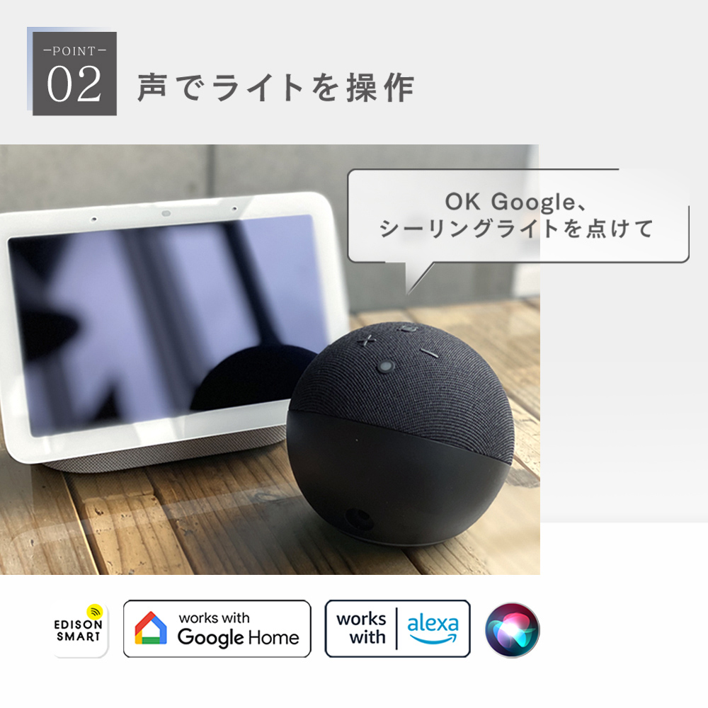 Edison Smart（エジソンスマート） LED デュアルシーリングライト 12畳