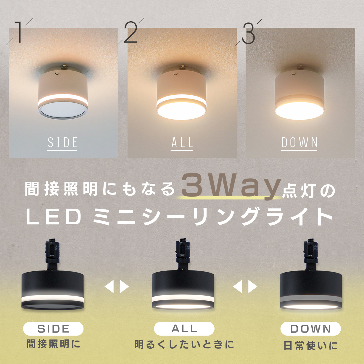ダクトレール用 アームライト 2個セット 間接照明器具 スポット
