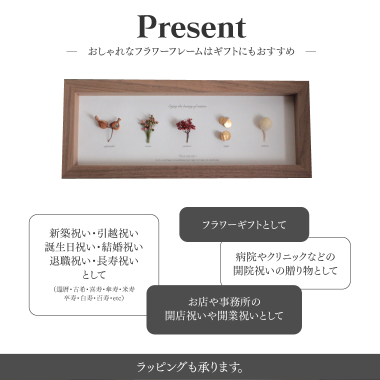 アートフラワーフレーム Moemento ドライフラワー 植物標本 お花付 すぐ飾れる Herbarium5 額縁 壁掛け 置き型 おしゃれ  インテリア 高級 手作り 壁面 贈り物 : moemento04 : ネストビューティ - 通販 - Yahoo!ショッピング