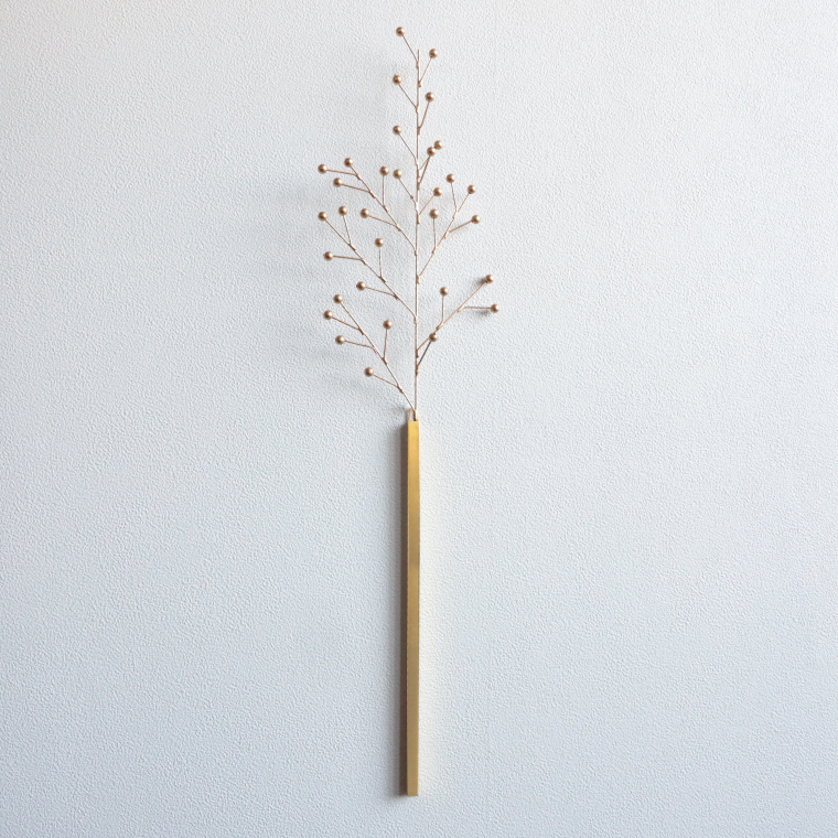 織部釉壁掛け一輪挿し 織部釉壁掛け一輪挿し