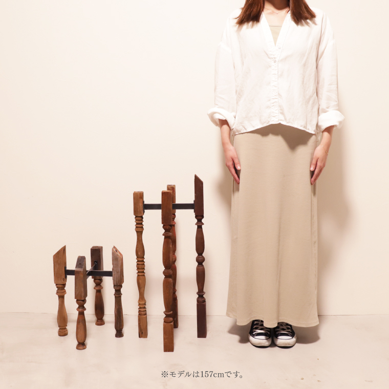 フラワースタンド VONA CROSS STAND Sサイズ 室内 丸型 木製 アイアン ボナ クロススタンド プランタースタンド ラック 花台 おしゃれ 高さが高い アンティークの画像