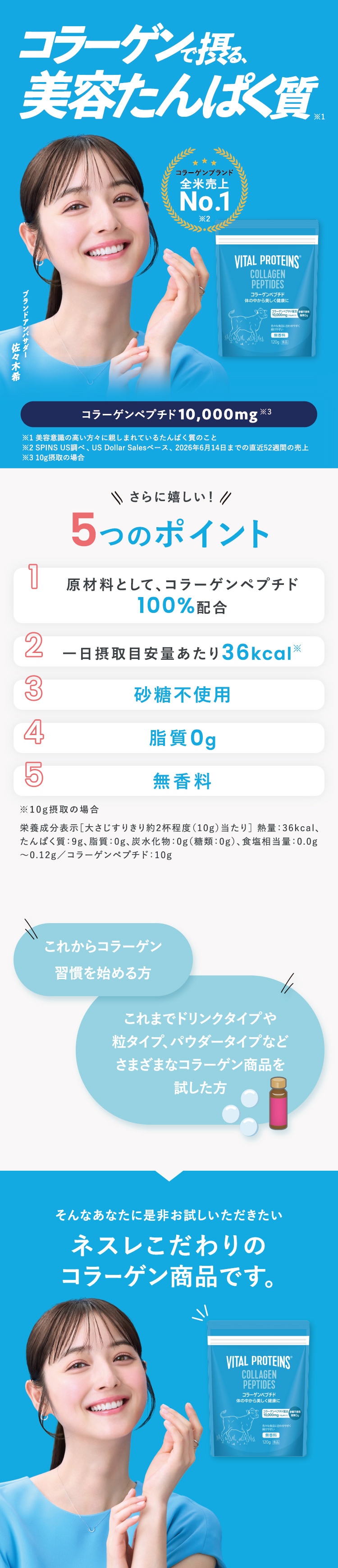 Nestle Health Science 【@cosmeランキング1位】バイタルプロテインズ