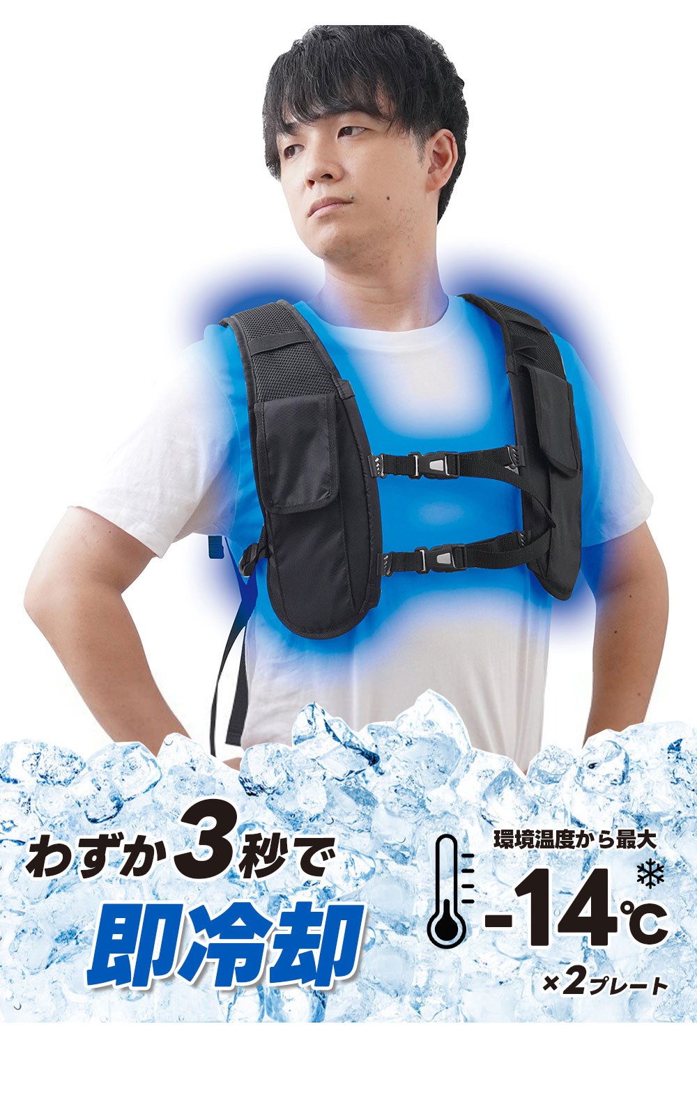 ハーネス対応冷蔵ベスト ペルチェ式 バッテリーセット RZFHTVSBKBT