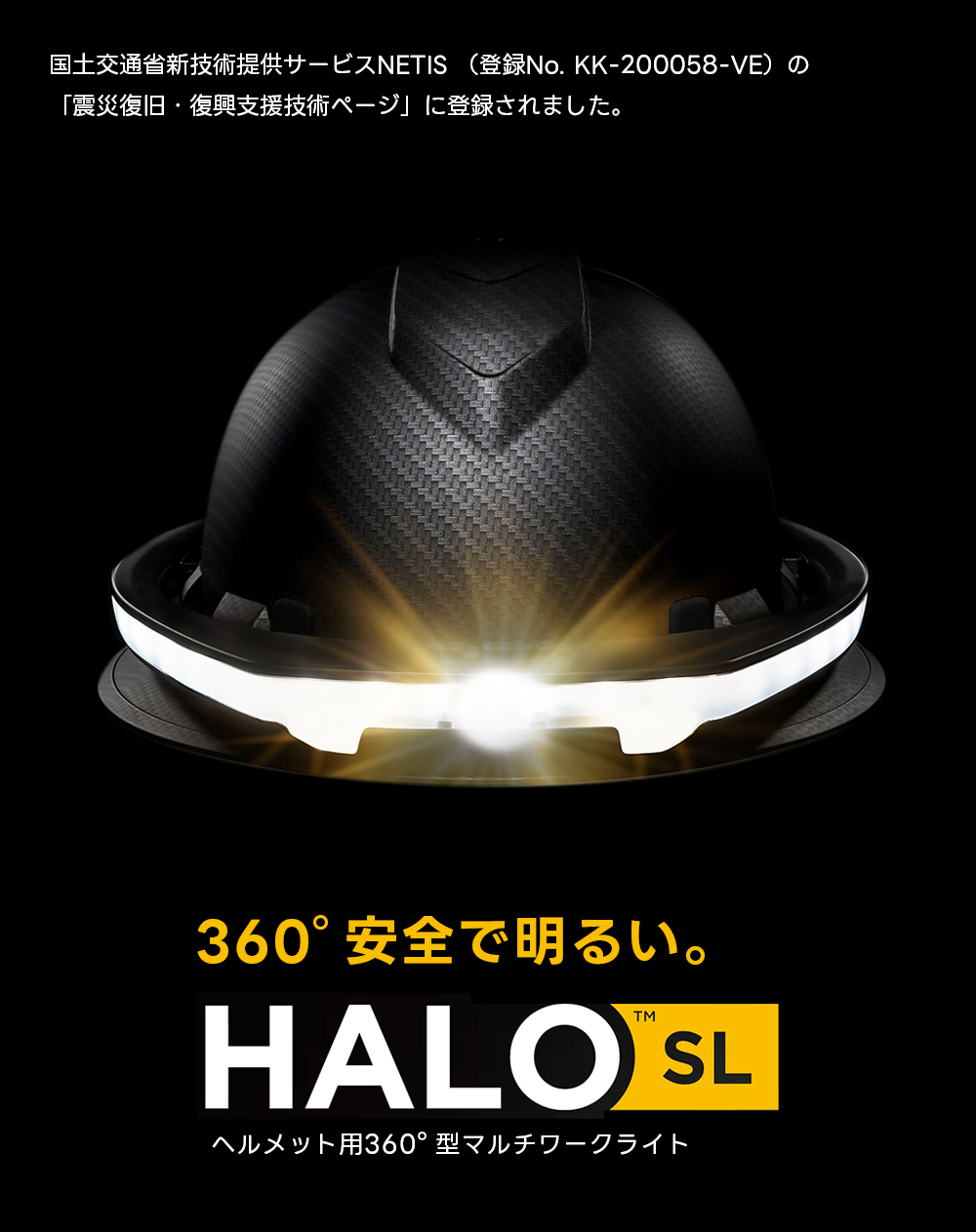 HALO SL スタンダードセット 360° ヘルメット用 全周型 LED ヘッド