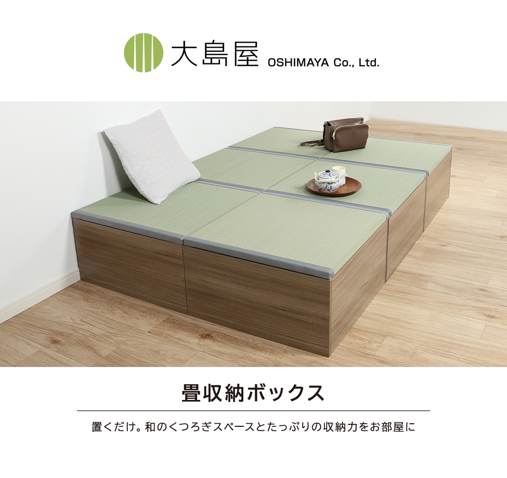 畳収納ボックス ハイタイプ 約60cm×60cm×42cm 1個 たたみ い草 ベンチ