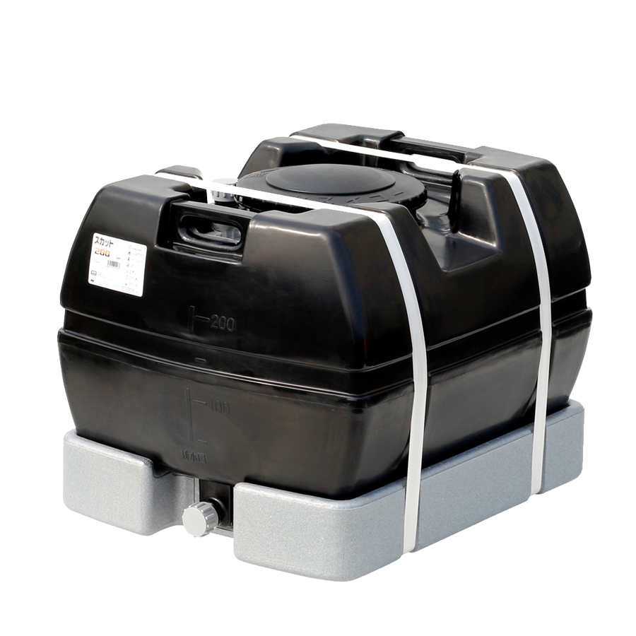 スイコー ローリータンク スカット200 受台付 200L 完全液出し型 業務用 貯水タンク 貯水槽 雨水 農業 園芸 防災_2