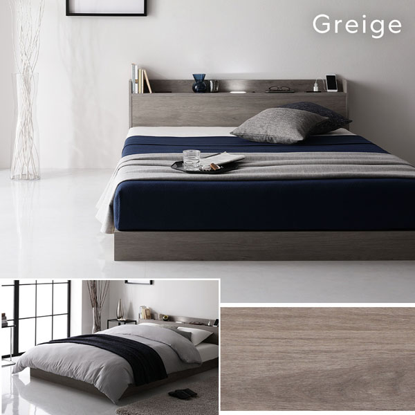 ベッド シングル ベッドフレームのみ シャビーオーク 宮付 すのこ