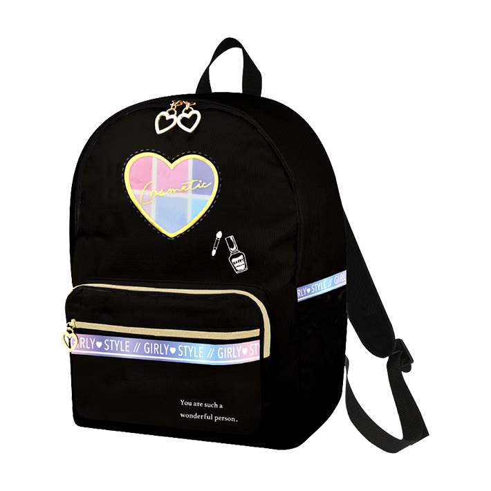 ハートポーチ付きリュック 22L 新品・未使用　ブラック CRUX（クラックス） ジュニアDパックリュック 11L ブラック 107893