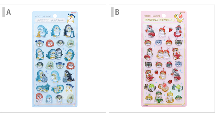 mofusand ボンボンドロップシール 2柄 [M便 1/6] : シブヤ文具 - 通販