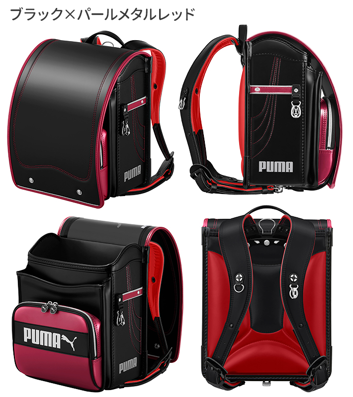 puma　ランドセル　百貨店限定モデル　ブラック×レッド 天使のはね [早期購入特典本体名入れ] ランドセル セイバン PUMA