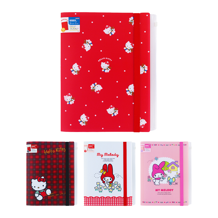 サンスター文具 サンリオキャラクターズ ゴムバンド付クリアファイル 5