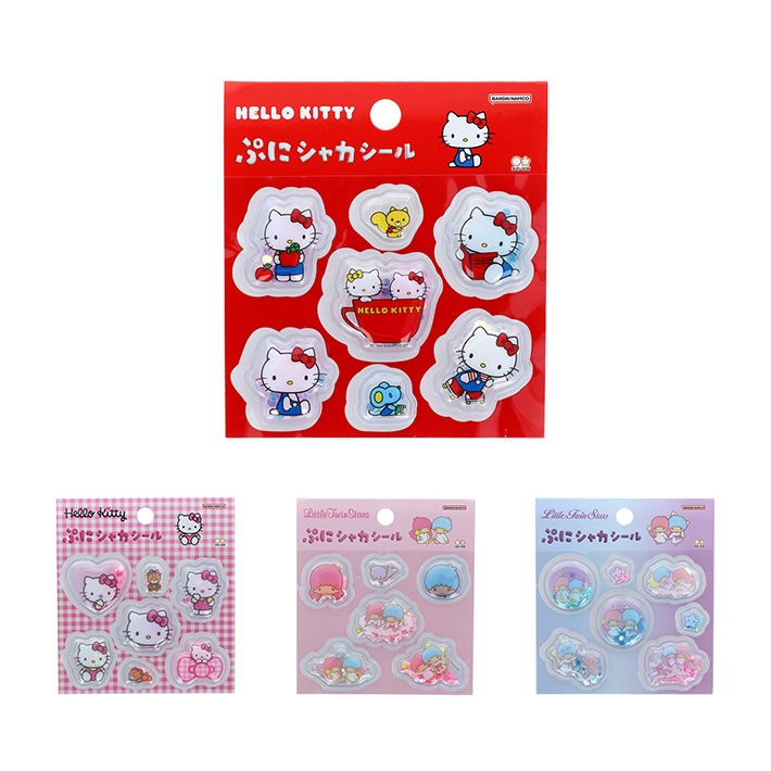 サンスター文具 サンリオキャラクターズ ぷにしゃかシール 4柄 [M便 1