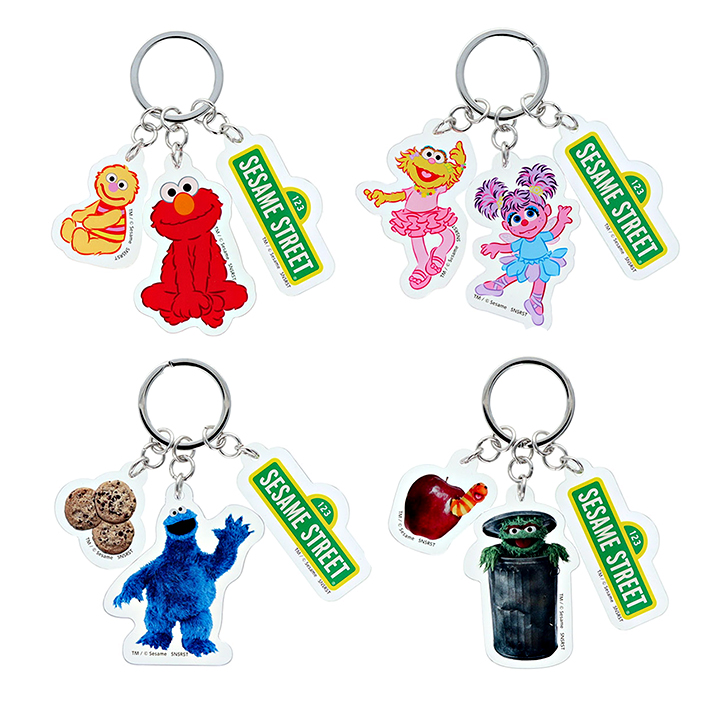 SESAME STREET(セサミストリート) 3連アクリルキーホルダー 4柄 [M便 SESAME STREET(セサミストリート) 3連アクリルキーホルダー 4柄 [M便