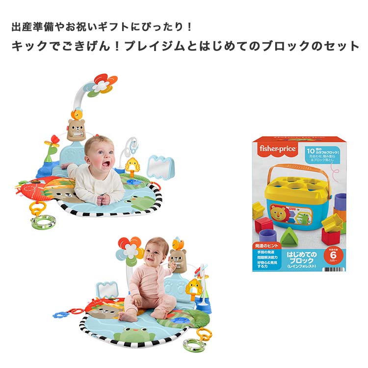 フィッシャープライス ごきげんプレイジム と はじめてのブロック