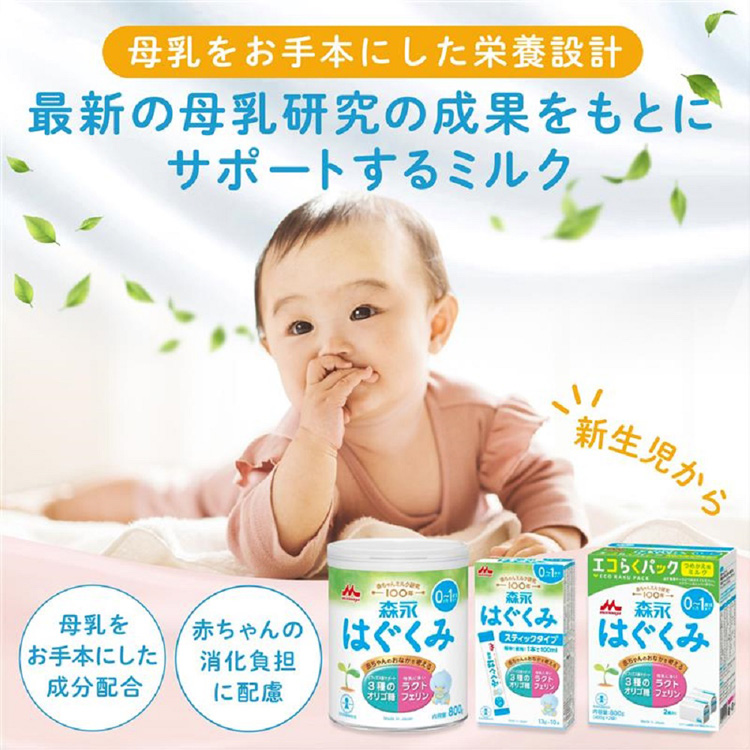 森永 はぐくみ エコらくパック つめかえ用 ( 400g×2袋×2箱