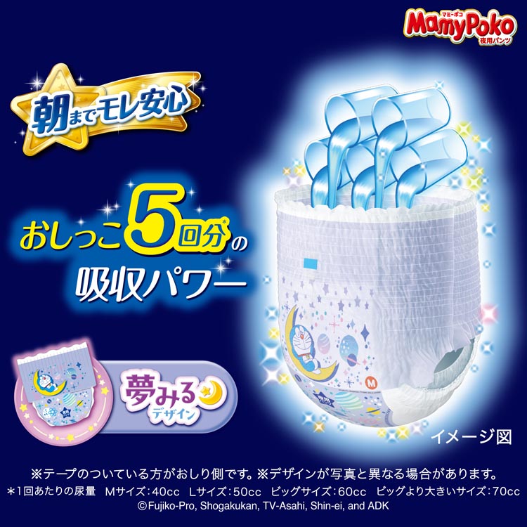 マミーポコ 夜用パンツ M 6kg〜13kg 紙おむつ パンツ ( 36枚入×4袋