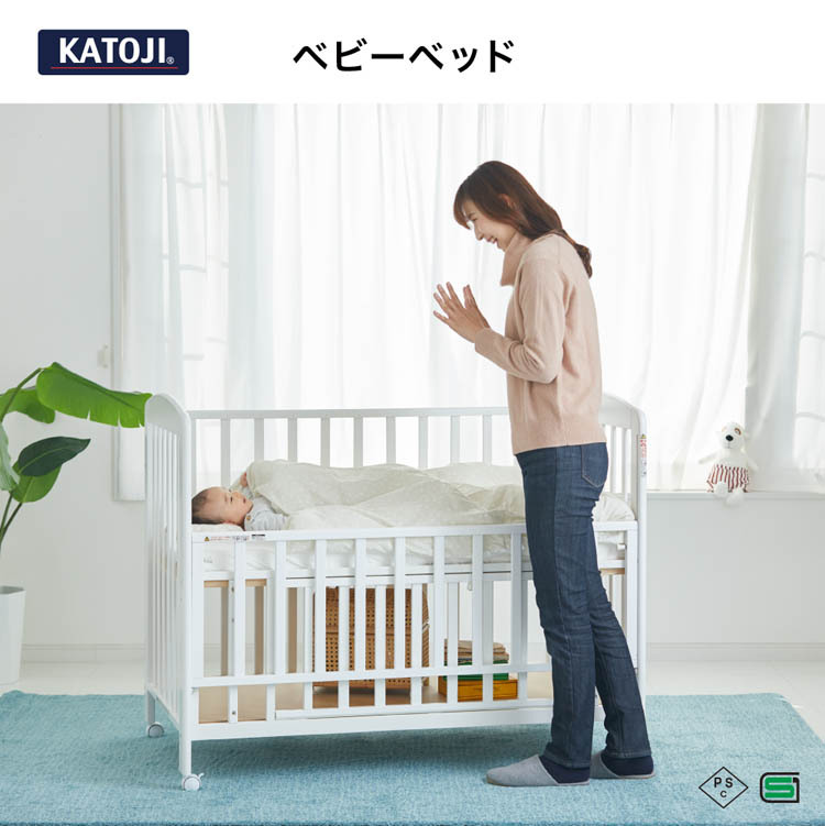 カトージ KATOJI ベビーベッド タチベット(ナチュラルF) - ベッド