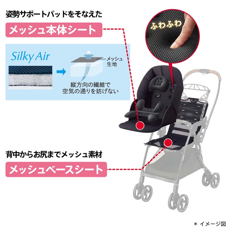 アップリカ　ラクーナクッション　AF ネイビー　おまけでレインカバー Amazon.co.jp: 【セット買い】 Aprica(アップリカ) A型
