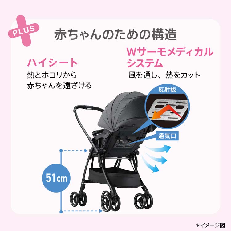 アップリカ ラクーナエアー AD グレー ( 1台 )/ アップリカ