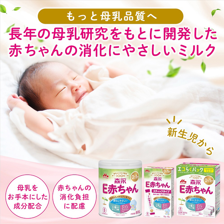 森永 E赤ちゃん エコらくパック つめかえ用 ( 2袋入×6箱(1袋400g